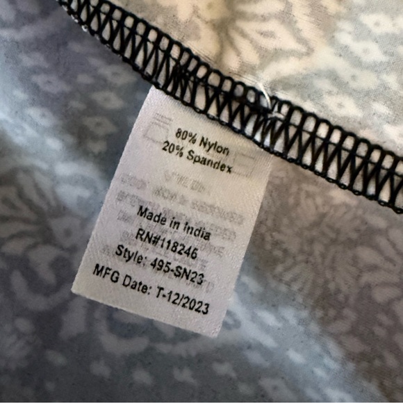 Cabana Life Cabana Shift Dress UPF‎ 50 Black White Size 1X - Picture 9 of 10